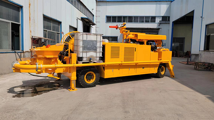 疫情防控不松懈，柴油機(jī)礦用混凝土濕式噴射車正常發(fā)貨！